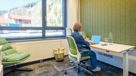 So sieht Dein idealer Freelancer-Arbeitsplatz im Alpine Hub aus: stilvoll, durchdacht und bereit für neue Ideen.