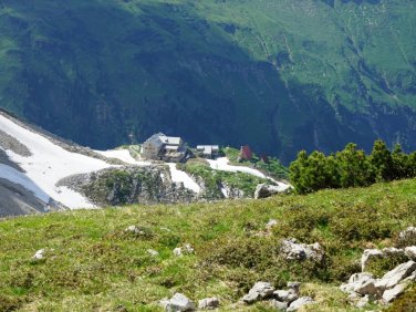 Hochvogel Blick zum Prinz Luitpold Haus