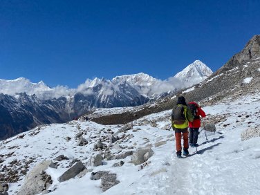 Way to Bhimthang after Larke
