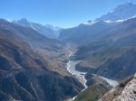 Marshyangdi river from the way to Tilicho