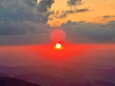 Sonnenuntergang Appenzell vom Gasthaus Schäfler