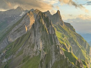 Abendstimmung Altenalptürme Säntis Appenzell