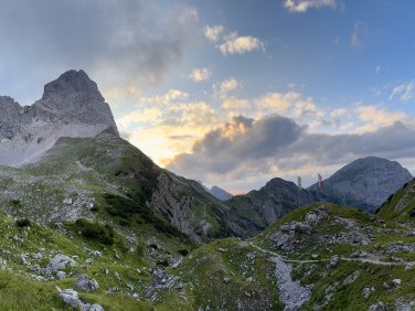 Ausblick von Lamsenjochhütte zur Lamsenspitze