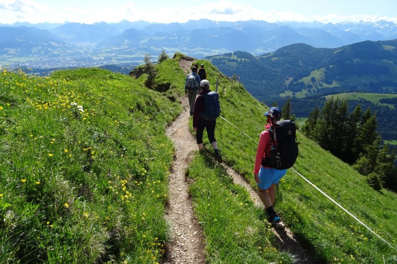 Höhenangst-Training Wanderer