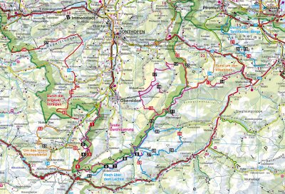 Allgäuer Alpen Höhenwege Übersichtskarte