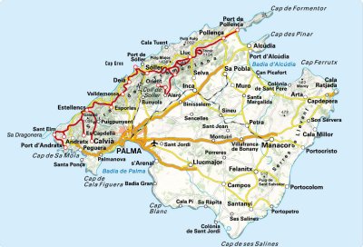 Mallorca GR 221 Übersichtskarte