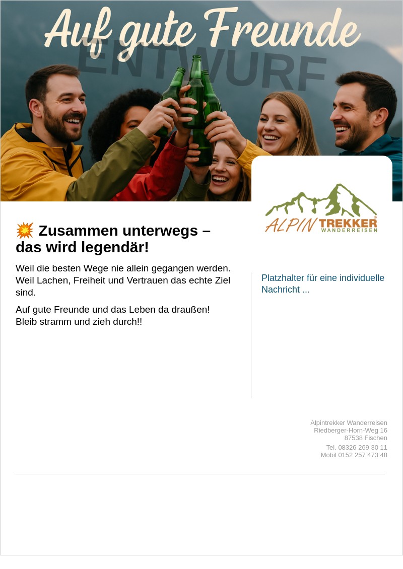 Gutscheinvorlage: Freunde