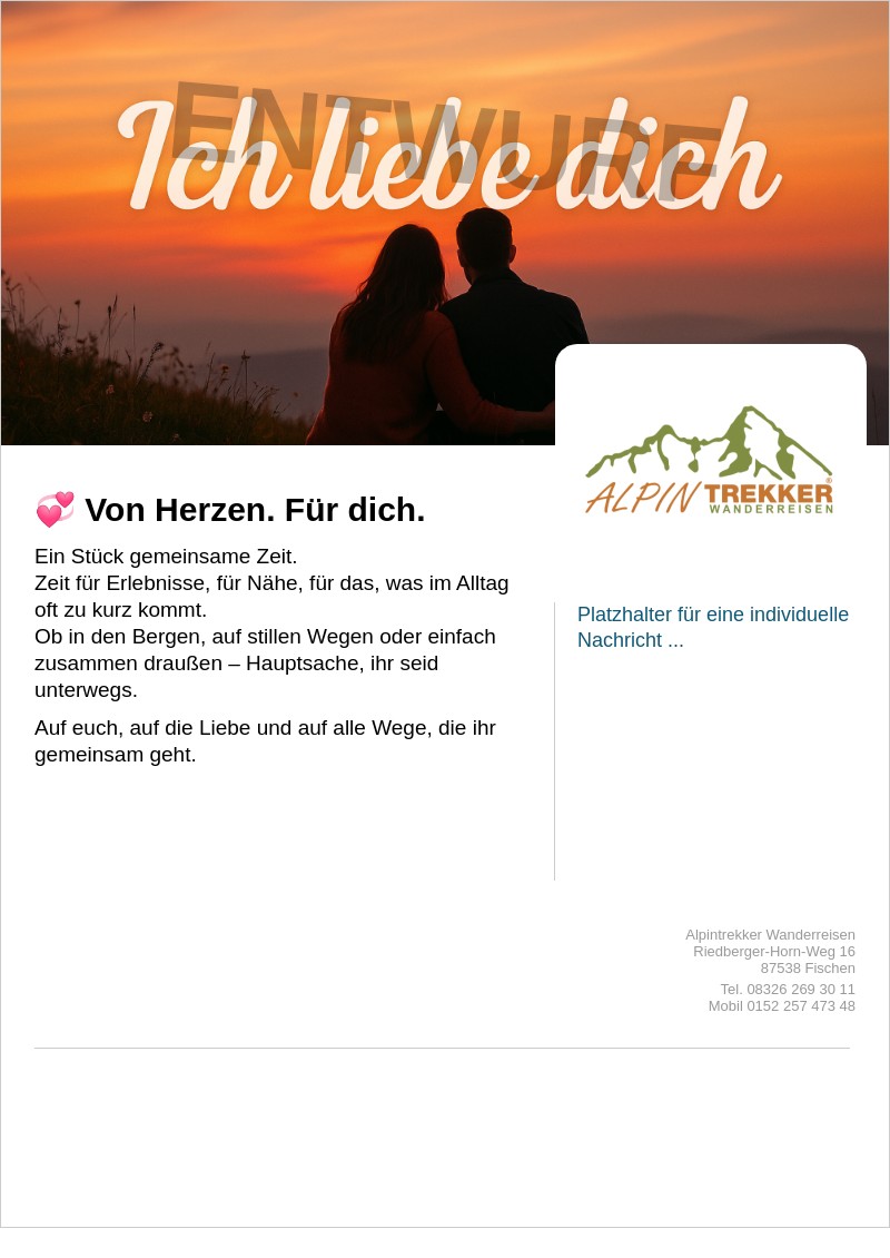 Gutscheinvorlage: Valentinstag