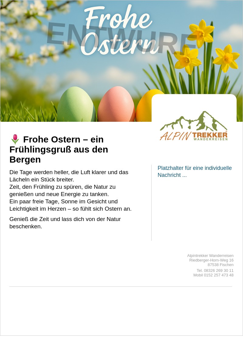 Gutscheinvorlage: Ostern