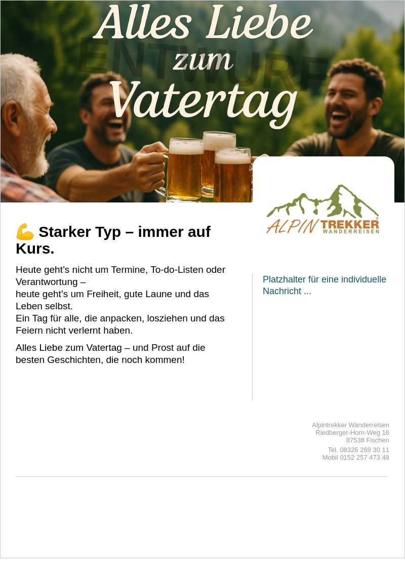 Gutscheinvorlage: Vatertag