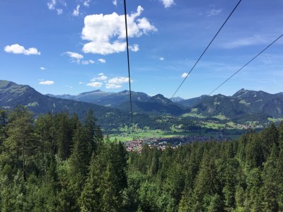 Blick aus der Nebelhornbahn auf Oberstdorf