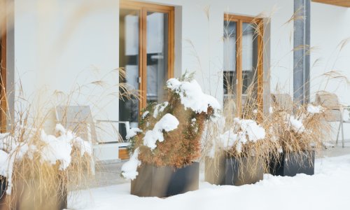 im Winter Terrasse im Winter