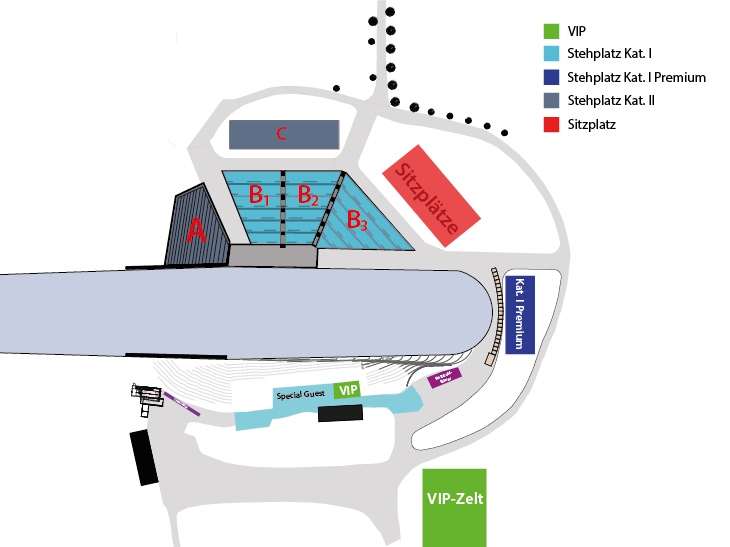 Stadionplan Skiflug WM 2026