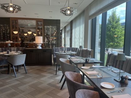Einblick in das Restaurant im Marriott Hotel in München beim Incentive Trip 2025.