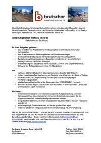 Abteilungsleiter - Tiefbau