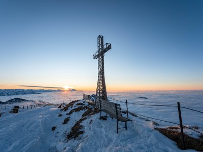Gipfelkreuz vom Hochgrat im Winter | Oberstaufen Tourismus Fotografie Leo Schindzielorz