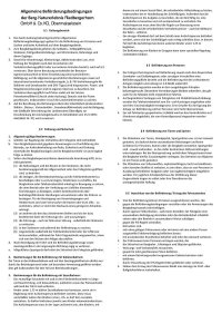 Allgemeine Beförderungsbedingunngen Berg-Naturerlebnis Riedbergerhorn GmbH und Co. KG