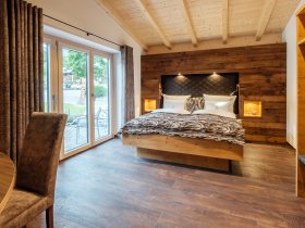 Schlafzimmer im Chalet-Apartment