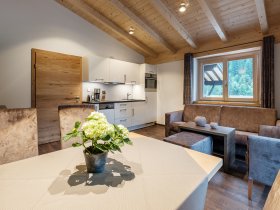 Wohn- und Essbereich der Ferienwohnung