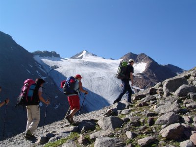 Eindrucksvolle Landschaften: Blick zum Similaun