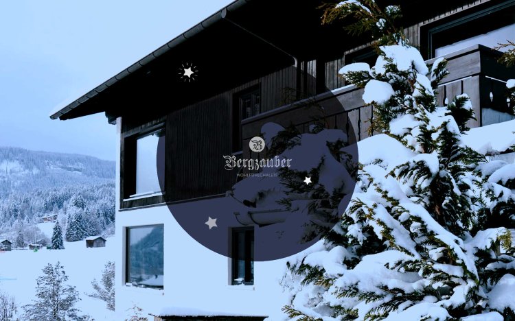 Bergzauber Bolsterlang Chalet Logo Montage Sterne