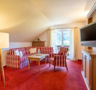 Wohnraum in Zimmer 28 im Berwanger Hof - 4 Sterne Hotel im Allgäu