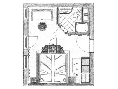 Grundriss Doppelzimmer Burgschrofen im Heuwirt des Berwanger Hof - 4 Sterne Hotel im Allgäu