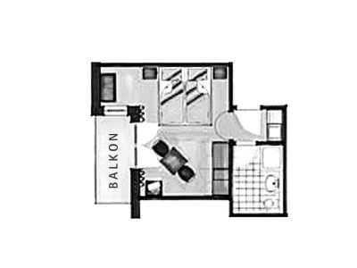 Grundriss Doppelzimmer Trettach im Landhaus des Berwanger Hof - 4 Sterne Hotel im Allgäu