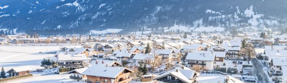 Bergwiesenblick im Winter