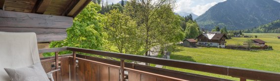 Ausblick auf die Esch Wiesen in Oberstdorf