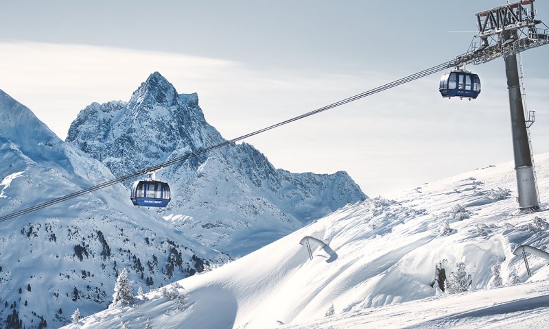 Patteriol mit Galzigbahn im Winter