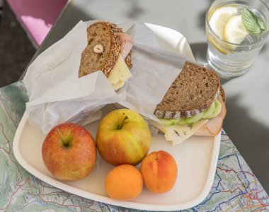 Lunchpaket für die Wanderung