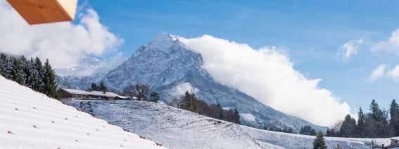 Fantastischer Bergblick im Winter