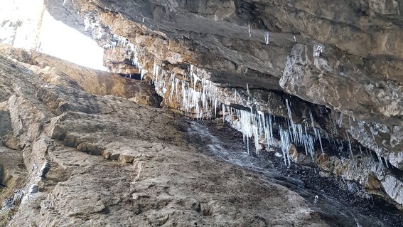 Eiszapfen Wand