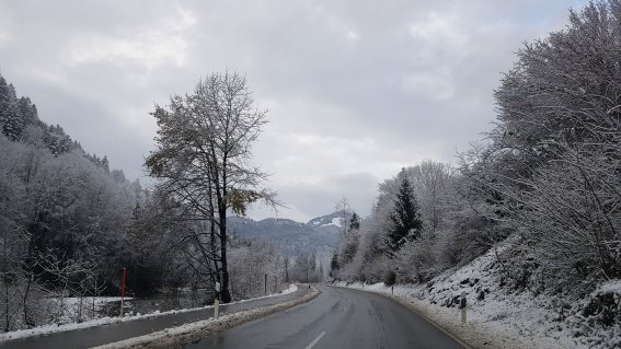 Anfahrt nach Tiefenbach Winter