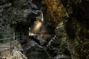Pressebild: Lichtstrahl in der Breitachklamm, Fotograf: Dominik Berchtold