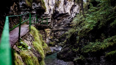 Weg durch die sommerliche Breitachklamm