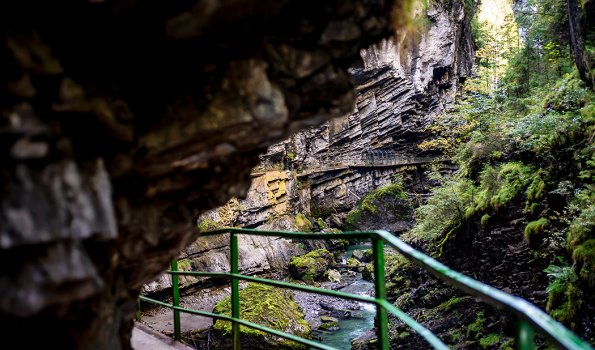 Breitachklamm Sommer Felsvorsprung