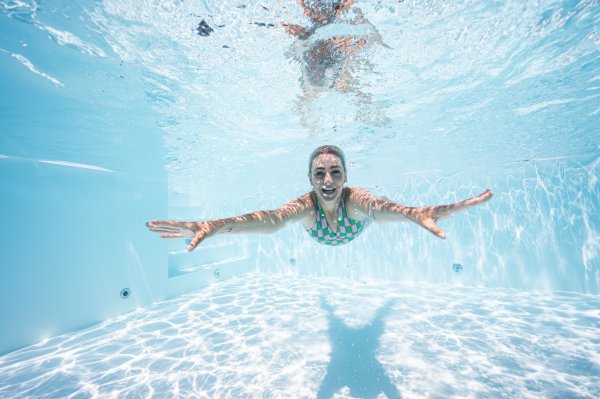 Einfach mal abtauchen in unserem Outdoorpool 