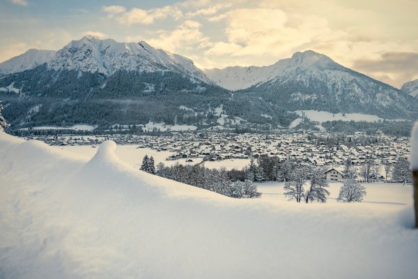 Blick auf das verschneite Oberstdorf