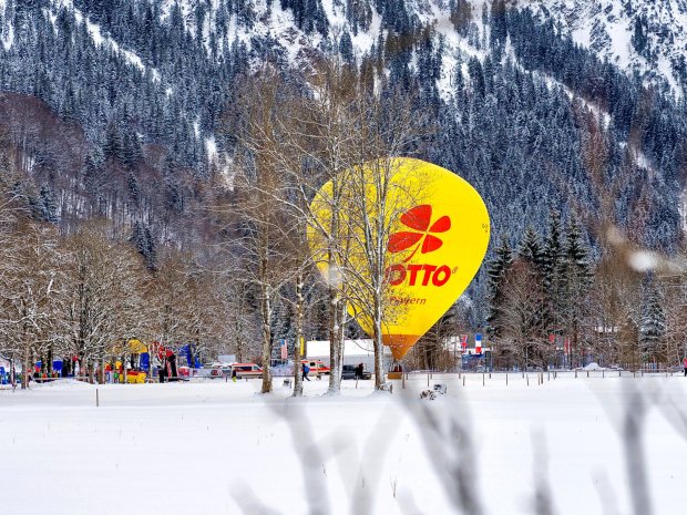 Balonglühen im winterlichen Oberstdorf