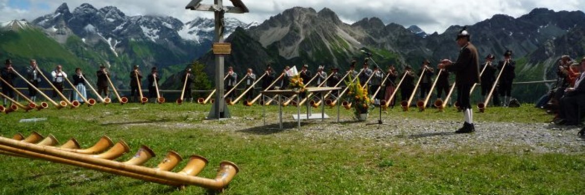 Alphornbläser am Fellhorn