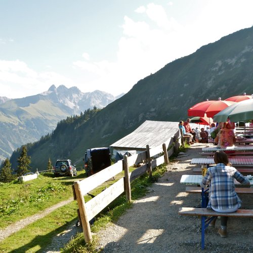 Rast an der Sölleralpe