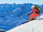 sportliche Abfahrt am Nebelhorn