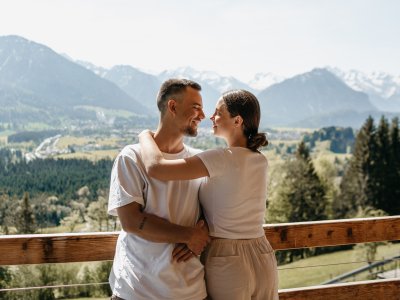 Auf dem Balkon