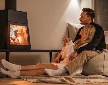 Entspannen vor dem Schwedenofen