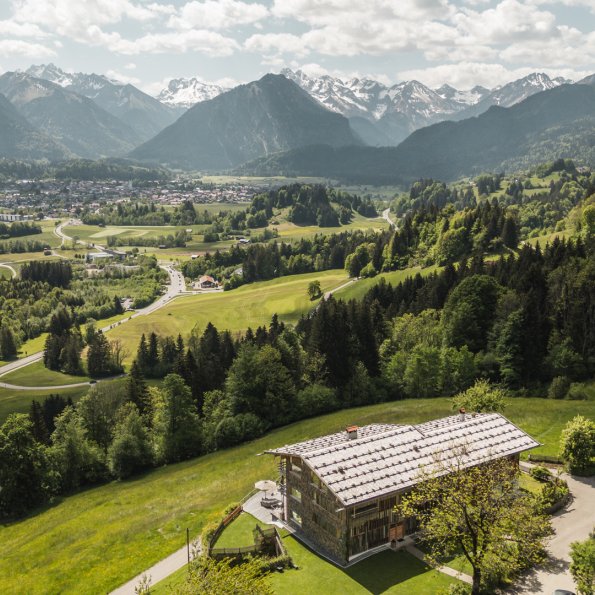 Drohnenaufnahme Blick Richtung Oberstdorf