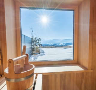 Winterpanorama aus der Sauna