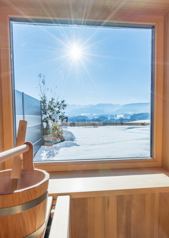 Winterpanorama aus der Sauna