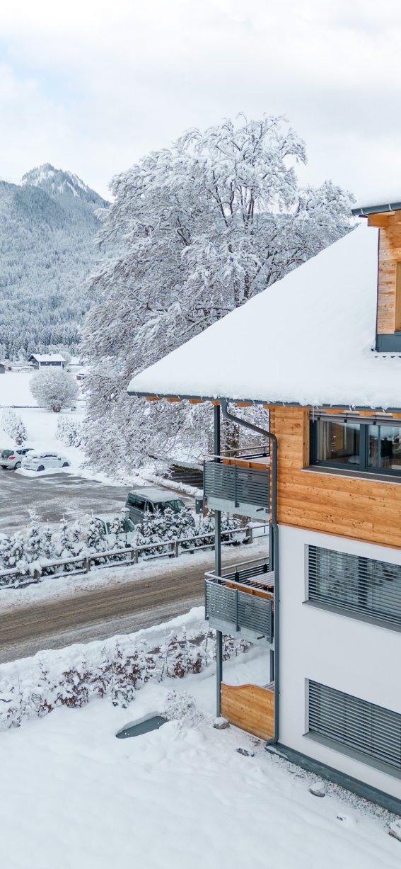Dorf Suites im Winter - Blickrichtung Wiesen